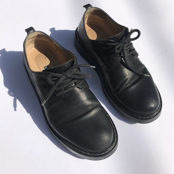 ANN DEMEULEMEESTER black leather lace shoes - Picture 3 of 4